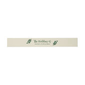 Modern Simple Green Verlasse die Hochzeit von Name Einladungsbanderole (Flach)