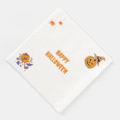 Modern Simple Halloween Pumpkin Serviette (Ecke)