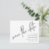 Modern Simple Handwriting Script Save the Date (Stehend Vorderseite)