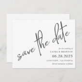 Modern Simple Handwriting Script Save the Date (Vorne/Hinten)
