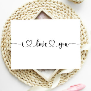 Modern Simple Heart I Liebe You Card Karte