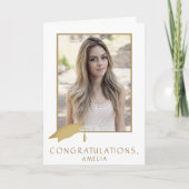 Modern Simple Herzlichen Glückwunsch Abschluss Fot Karte (Vorderseite)