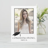 Modern Simple Herzlichen Glückwunsch Abschluss Fot Karte (Stehend Vorderseite)