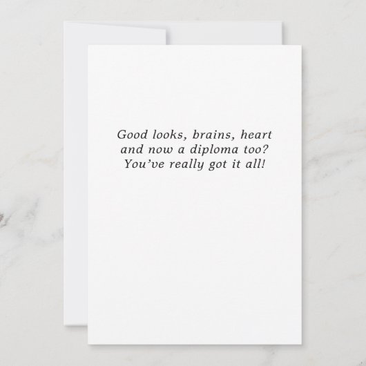 Modern Simple Herzlichen Glückwunsch Abschluss Fot Karte (Rückseite)