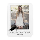 Modern Simple Herzlichen Glückwunsch Abschluss Fot Magnet (Vertikal)