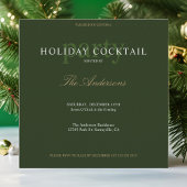 Modern Simple Holiday Cocktail Weihnachten Party Einladung