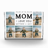 Modern Simple I Love You Mom Collage 5 Fotoblock (Vorderseite)