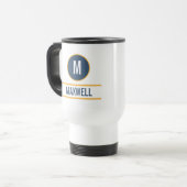 Modern Simple Initial | Benutzerdefinierter Niedli Reisebecher (Vorderseite Links)