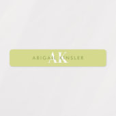 Modern Simple Initial Green Blue Waterproof Name L Etiketten (Design 2)