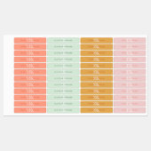 Modern Simple Initial Pink Girly Waterproof Name Etiketten (Blatt)