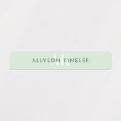 Modern Simple Initial Pink Girly Waterproof Name Etiketten (Design 2)