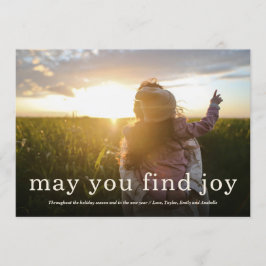Modern Simple Joy // Holiday Full Foto Card Einladung