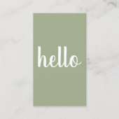 Modern Simple Khaki White QR Code Consultant Visitenkarte (Vorderseite)