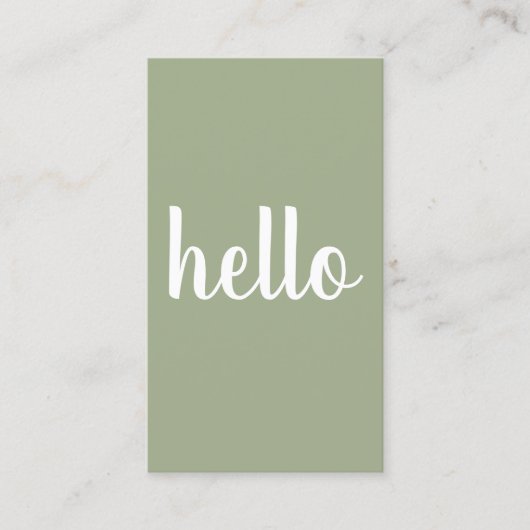 Modern Simple Khaki White QR Code Consultant  Visitenkarte (Vorderseite)