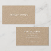 Modern Simple Kraft Business Card Visitenkarte (Vorne/Hinten)