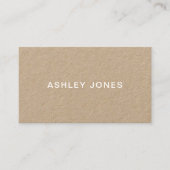 Modern Simple Kraft Business Card Visitenkarte (Vorderseite)