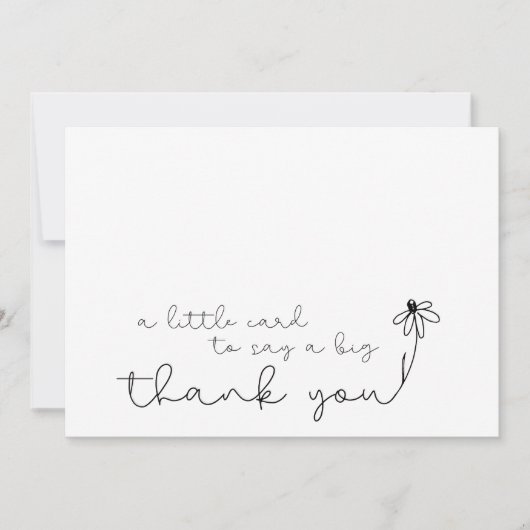 Modern Simple Line Art Dankeschön Card Dankeskarte (Vorderseite)