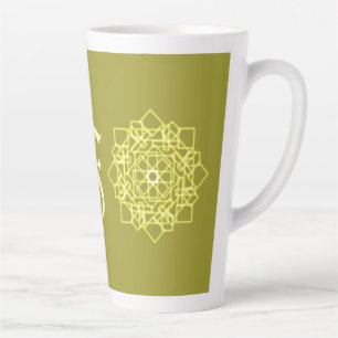 Modern Simple line stripes floral monogram name Milchtasse