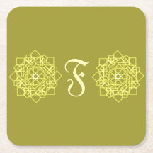 Modern Simple line stripes floral monogram name