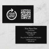 Modern Simple Logo Professional with QR Code Visitenkarte (Vorne/Hinten)