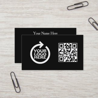 Modern Simple Logo Professional with QR Code Visitenkarte