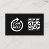 Modern Simple Logo Professional with QR Code Visitenkarte (Vorderseite)