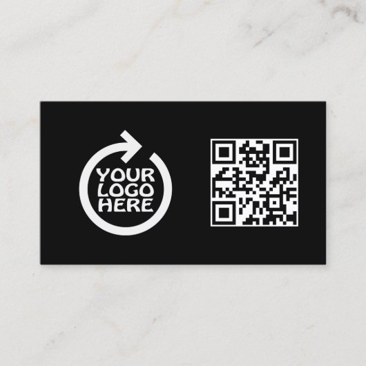 Modern Simple Logo Professional with QR Code Visitenkarte (Vorderseite)