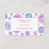 Modern Simple Lotus Personalisiert Pink Pastell Visitenkarte (Rückseite)