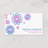 Modern Simple Lotus Personalisiert Pink Pastell Visitenkarte (Vorderseite)