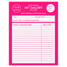 Modern Simple Magenta Add-Logo | Auktionsgebote