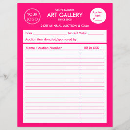 Modern Simple Magenta Add-Logo | Auktionsgebote