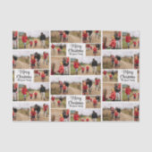 Modern Simple Merry Christmas Family Collage Seidenpapier (Vorderseite)