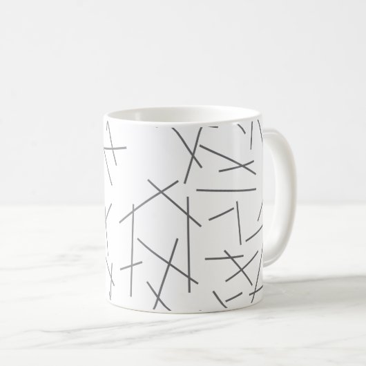 Modern, simple, messy graphic line pattern kaffeetasse (VorderseiteRechts)