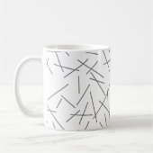Modern, simple, messy graphic line pattern kaffeetasse (Links)