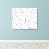 Modern, simple, messy graphic line pattern leinwanddruck (Insitu (Holzboden))