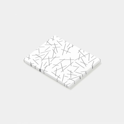 Modern, simple, messy graphic line pattern post-it klebezettel (angewinkelt)