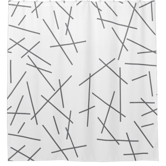 Modern, simple, messy, trendy graphic line pattern duschvorhang (Vorderseite)