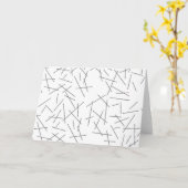 Modern, simple, messy, trendy graphic line pattern karte (Gelbe Blume)