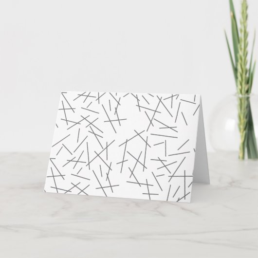 Modern, simple, messy, trendy graphic line pattern karte (Vorderseite)