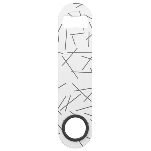 Modern, simple, messy, trendy graphic line pattern speed flaschenöffner (Rückseite)