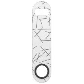 Modern, simple, messy, trendy graphic line pattern speed flaschenöffner (Vorderseite)