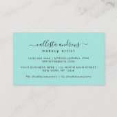 Modern Simple Mini Typografy Makeup Artist Visitenkarte (Rückseite)