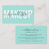 Modern Simple Mini Typografy Makeup Artist Visitenkarte (Vorne/Hinten)