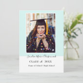 Modern Simple Minimal Aqua Aquamariner blauer Absc Ankündigung (Stehend Vorderseite)