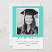 Modern Simple Minimal Aqua Aquamariner blauer Absc Ankündigung (Rückseite)