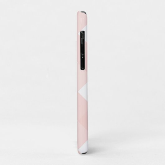 Modern Simple Minimal Girly Blush Pink Gingham Case-Mate iPhone Hülle (Hinten/Links)
