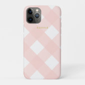Modern Simple Minimal Girly Blush Pink Gingham Case-Mate iPhone Hülle (Rückseite)