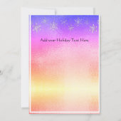 Modern Simple Minimal Metalic Rainbow Weihnachten Ankündigung (Rückseite)