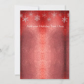 Modern Simple Minimal Metalic Red Christmas Ankündigung (Rückseite)