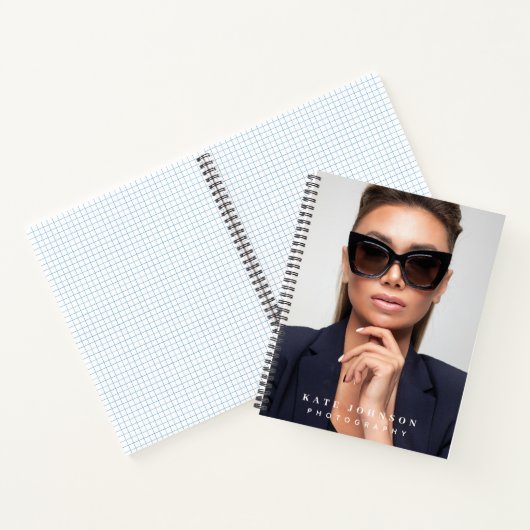 Modern Simple Minimal Photo Photographer Business Notizblock (Innenseite)